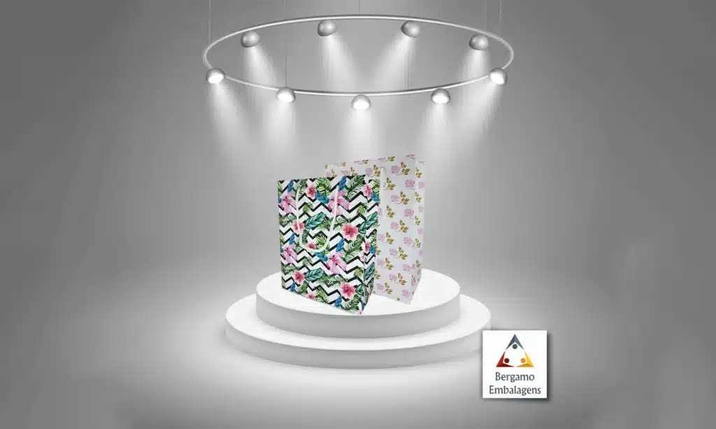 Sacola de papel personalizada Bergamo Embalagens