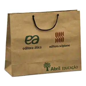 Sacola personalizada de papel kraft